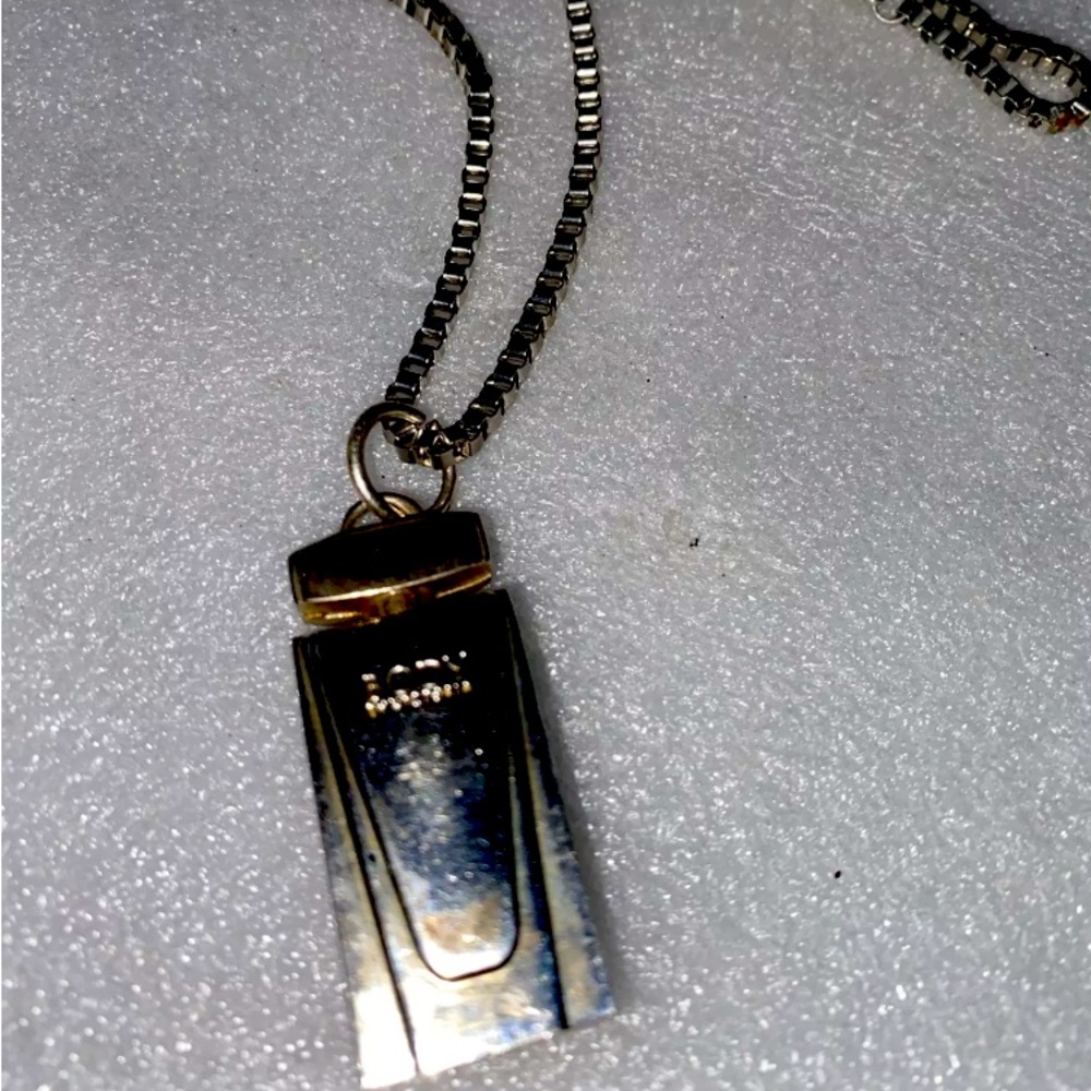 Silver Pendant Necklace Victoria Secret perfume  style necklace